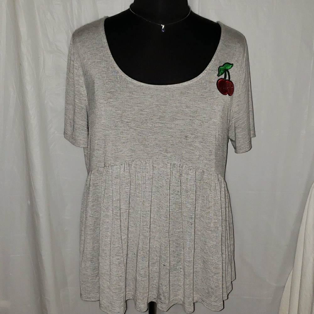 Forever 21 Plus 3XL gray babydoll empire waist